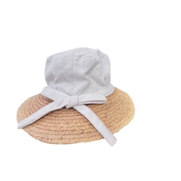 Summer Bucket Hat Natural Raffia Cotton‎ Lined Beach Travel Cruise Garden Farm - Picture 3 of 10